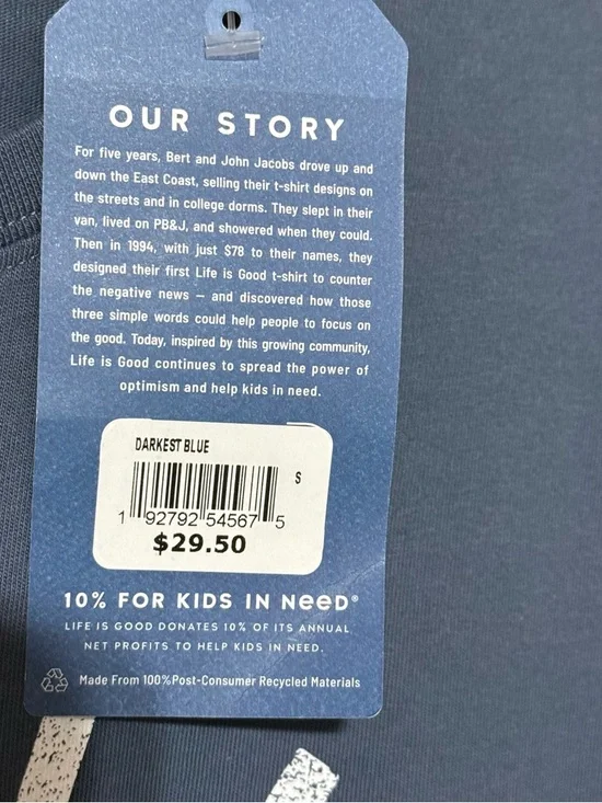 Life Is Good Men's "Shell Yeah" Short Sleeve Crusher Tee in Darkest Blue - Picture 4 of 5